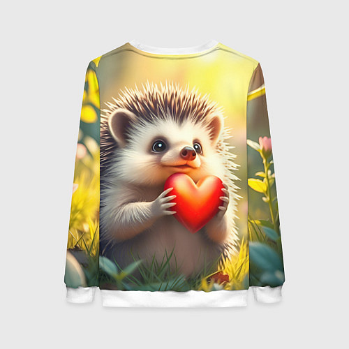 Женский свитшот Милаха ёжик влюблён / 3D-Белый – фото 2
