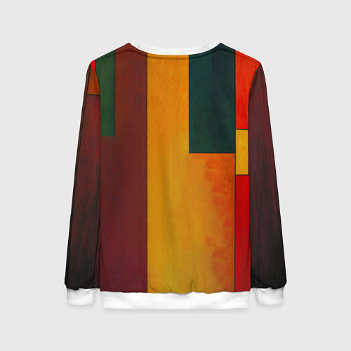 Женский свитшот Девушка в кресле ретро поп-арт 1970-е / 3D-Белый – фото 2