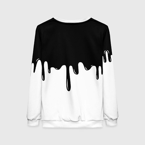 Женский свитшот Doom logo жидкие краски / 3D-Белый – фото 2