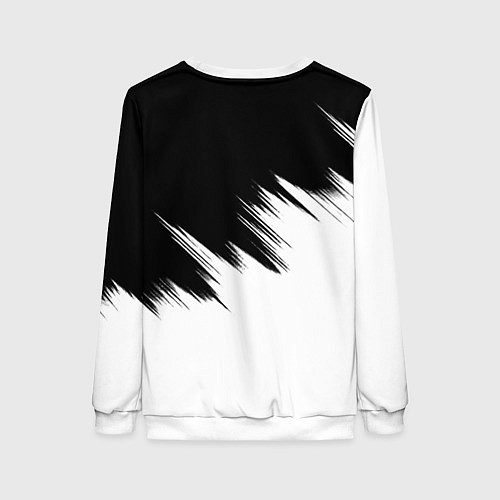 Женский свитшот Doom краски черно белый / 3D-Белый – фото 2