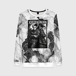 Свитшот женский XXXTentacion облокотился об зеркало, цвет: 3D-белый