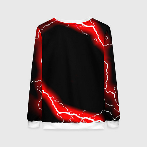 Женский свитшот Doom красный шторм / 3D-Белый – фото 2