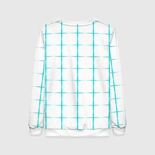 Женский свитшот Color white light blue crosses / 3D-Белый – фото 2