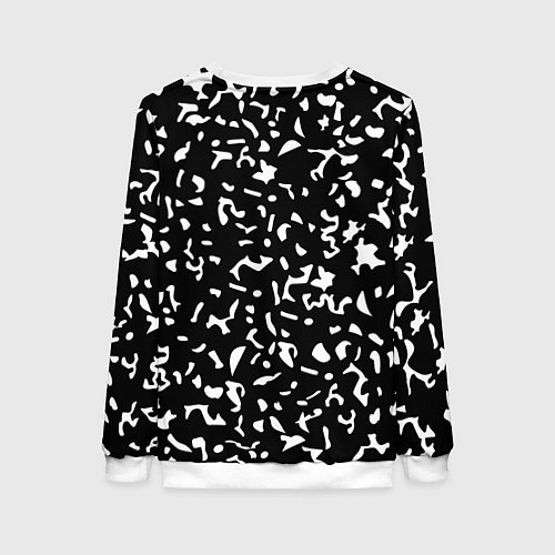 Женский свитшот Черный камуфляж / 3D-Белый – фото 2