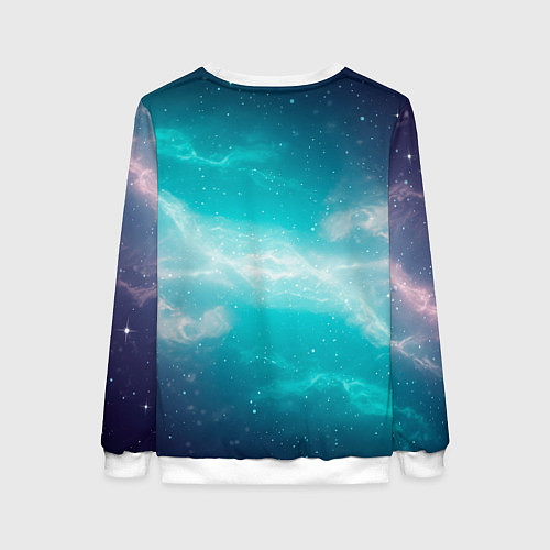 Женский свитшот Галактическое сияние небес / 3D-Белый – фото 2