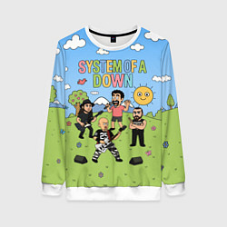 Женский свитшот System of a Down, мультяшный