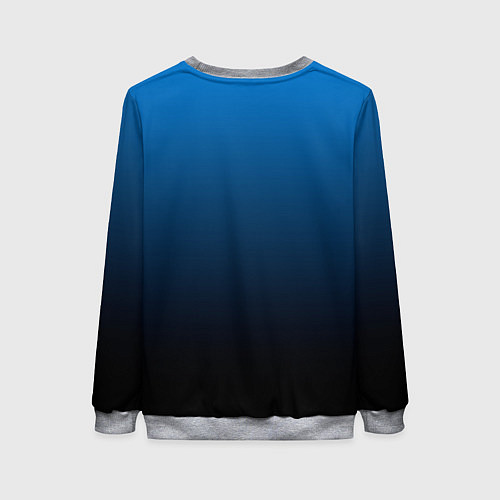 Женский свитшот Blue gradient / 3D-Меланж – фото 2