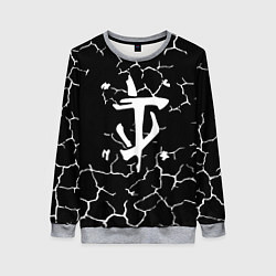 Женский свитшот Doom трещины текстура