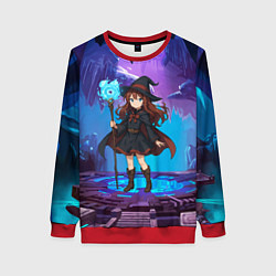 Женский свитшот Аниме девочка маг с волшебных посохом