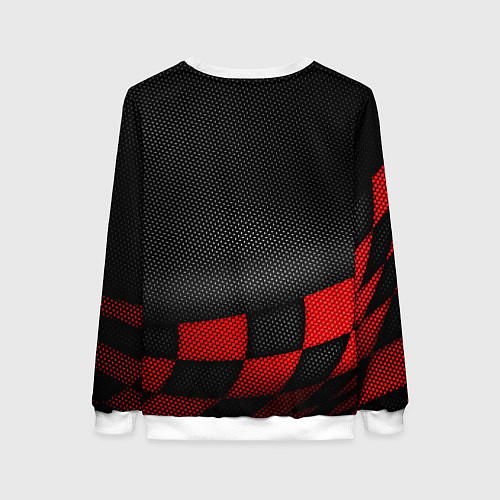 Женский свитшот Дрифт авто с облаком дыма / 3D-Белый – фото 2