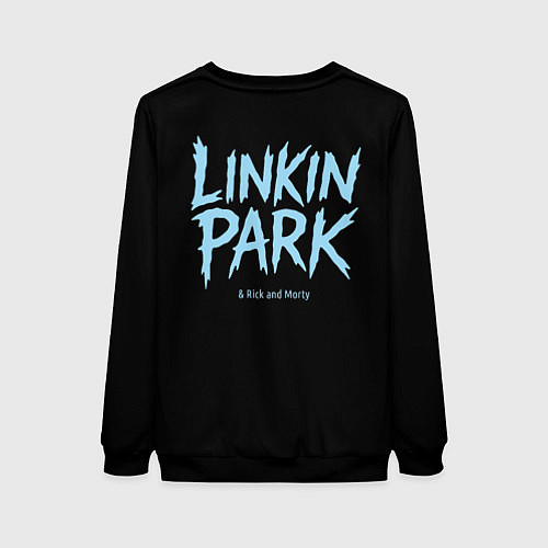Женский свитшот Linkin Park и Рик рокер двухсторонняя / 3D-Черный – фото 2