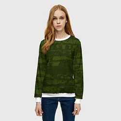 Свитшот женский Кирпичная стена, цвет: 3D-белый — фото 2