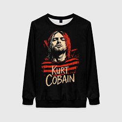 Свитшот женский Курт Кобейн, Нирвана, цвет: 3D-черный