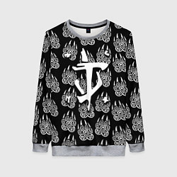 Свитшот женский Doom хищник леса, цвет: 3D-меланж