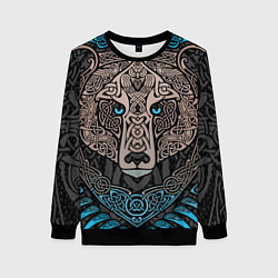 Женский свитшот Медведь в виде древнего орнамента символов
