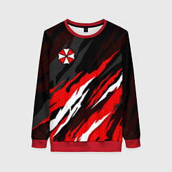 Свитшот женский Umbrella - красное пламя, цвет: 3D-красный