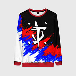 Свитшот женский Doom триколор краски, цвет: 3D-красный