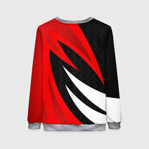 Женский свитшот Митсубиси - красный спорт / 3D-Меланж – фото 2