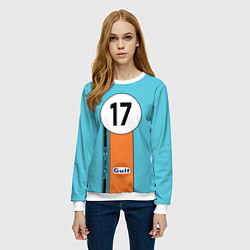 Свитшот женский Porsche Le Mans Nr 17, цвет: 3D-белый — фото 2
