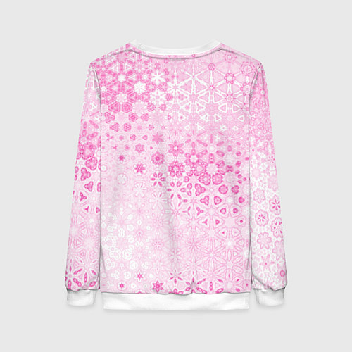 Женский свитшот Розовая метаморфоза / 3D-Белый – фото 2