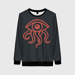 Свитшот женский Глаз кракена, цвет: 3D-черный
