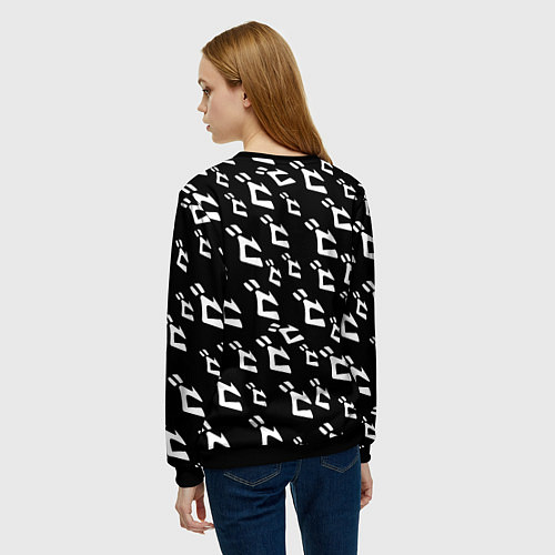 Женский свитшот JoJo pattern / 3D-Черный – фото 4