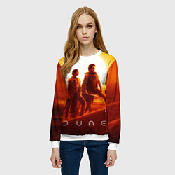 Свитшот женский Пол Атрейдес и Чани Dune part two, цвет: 3D-белый — фото 2