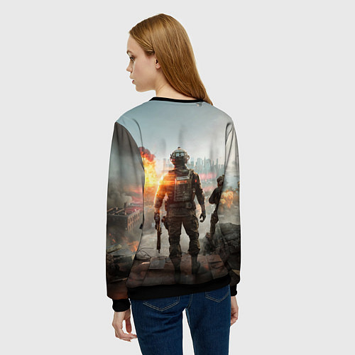 Женский свитшот Битва за Бруклин из Battlefield 6 / 3D-Черный – фото 4