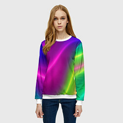 Свитшот женский Плавный градиент, цвет: 3D-белый — фото 2