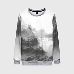 Женский свитшот Абстракция серые волны