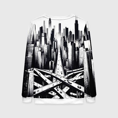 Женский свитшот American metropolis / 3D-Белый – фото 2
