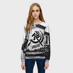 Свитшот женский Серп и молот - авангард, цвет: 3D-меланж — фото 2