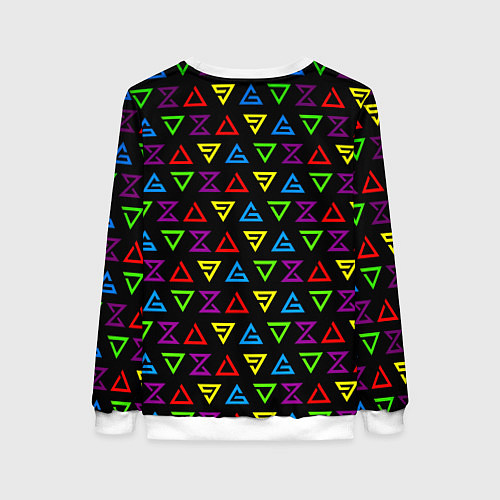 Женский свитшот Liverpool pattern neon / 3D-Белый – фото 2