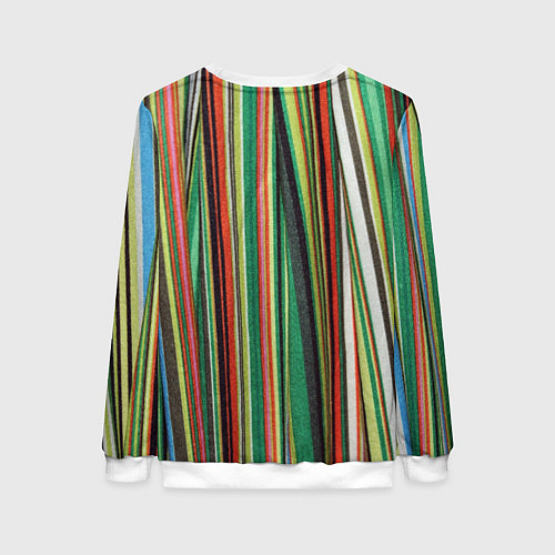 Женский свитшот Полоски ткани / 3D-Белый – фото 2