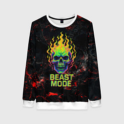 Женский свитшот Beast mode череп