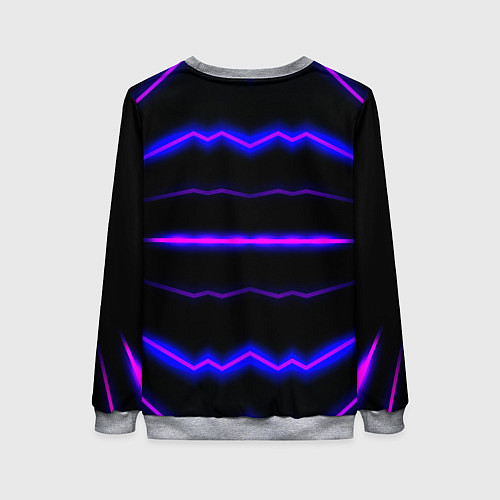 Женский свитшот Color multicoloured neon stripes / 3D-Меланж – фото 2