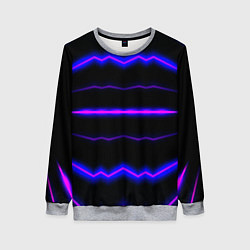 Свитшот женский Color multicoloured neon stripes, цвет: 3D-меланж