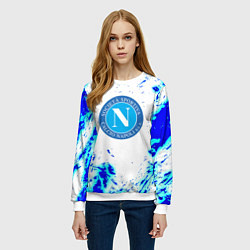 Свитшот женский Наполи текстура краски, цвет: 3D-белый — фото 2