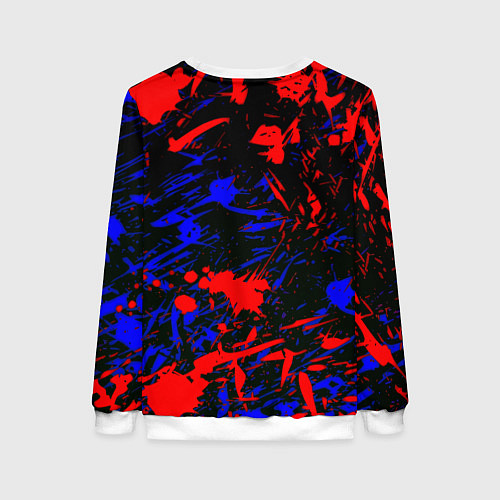 Женский свитшот Барселона абстрактные краски / 3D-Белый – фото 2