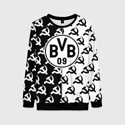 Свитшот женский Borussia паттерн ссср, цвет: 3D-черный