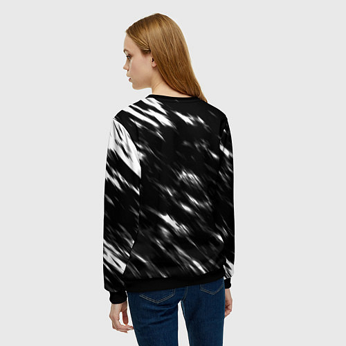Женский свитшот Borussia штрихи красок текстура / 3D-Черный – фото 4