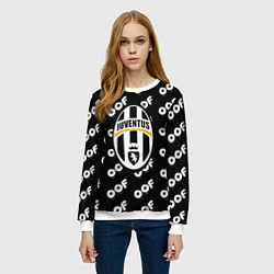 Свитшот женский Juventus off pattern, цвет: 3D-белый — фото 2