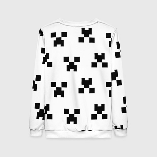 Женский свитшот Juventus x minecraft pattern / 3D-Белый – фото 2