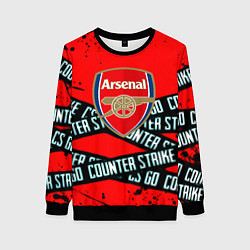 Свитшот женский Arsenal x counter strike game, цвет: 3D-черный