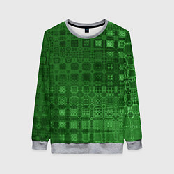 Свитшот женский Текстура изумрудное мерцание, цвет: 3D-меланж