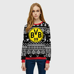 Свитшот женский Borussia x fortnite pattern, цвет: 3D-красный — фото 2