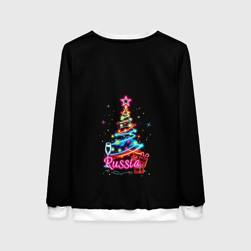 Женский свитшот Christmas tree gifts / 3D-Белый – фото 2