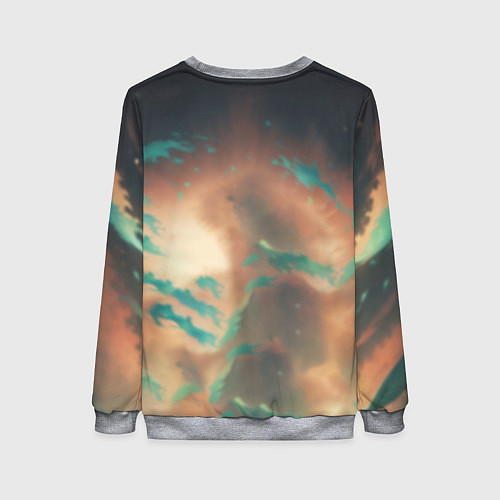 Женский свитшот Маомао на фоне облаков / 3D-Меланж – фото 2