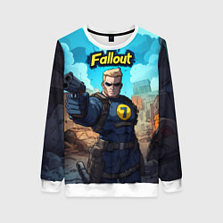 Женский свитшот Fallout смотритель с пистолетом