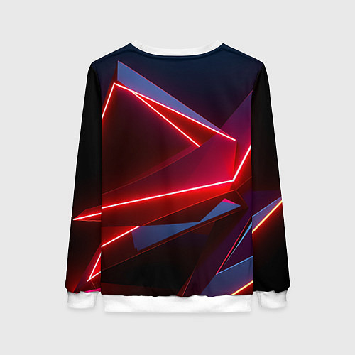 Женский свитшот Neon laser red / 3D-Белый – фото 2